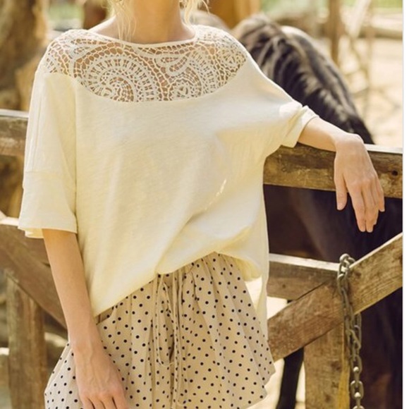 NEW Gorgeous Lace Yoke Embroidered Crochet Top - Picture 6 of 11